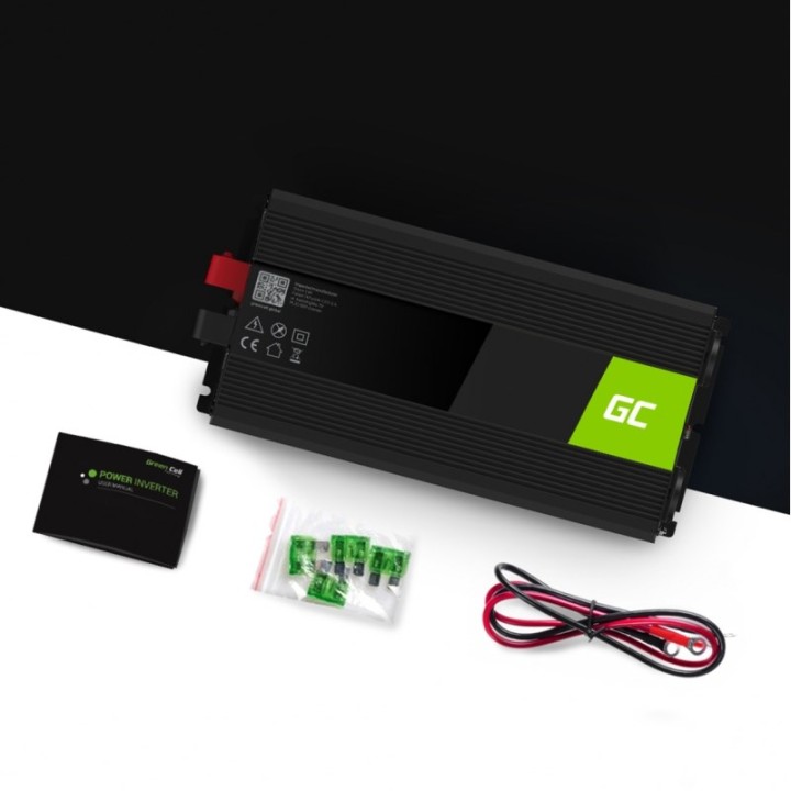 Green Cell INV12 Adattatore/inverter per auto 3000 W nero