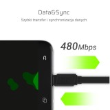 Green Cell KABGC03 USB cavo 0.25 m USB A USB C 0.48 Gbit/s nero