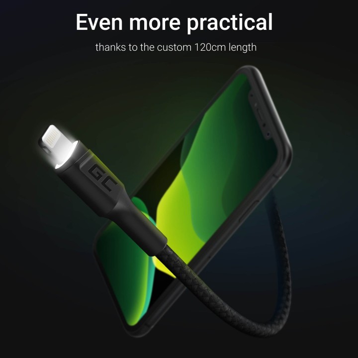 Green Cell KABGC05 cavo lightning 1.2 m nero
