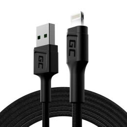 Green Cell KABGC12 cavo lightning 2 m nero