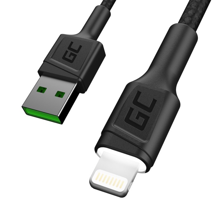 Green Cell KABGC12 cavo lightning 2 m nero