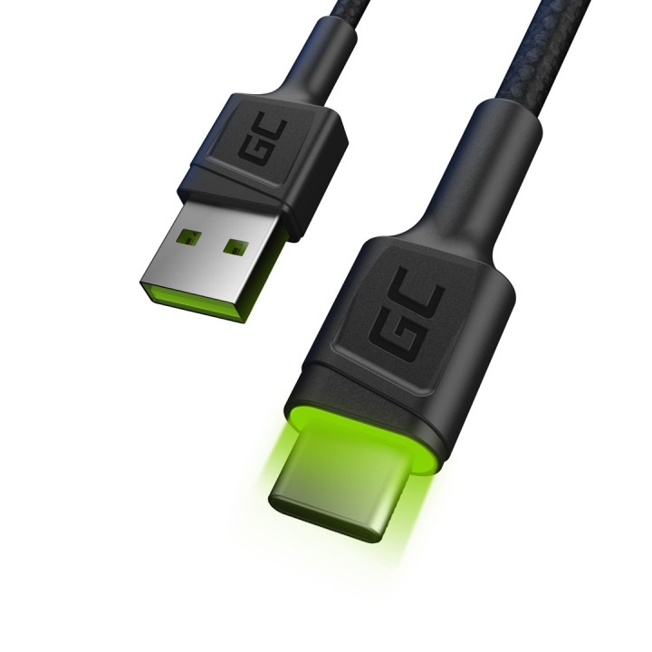 Green Cell KABGC13 USB cavo USB 2.0 2 m USB A USB C 0.48 Gbit/s nero