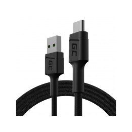 Green Cell KABGC22 USB cavo USB 2.0 1.2 m USB A USB C 0.48 Gbit/s nero