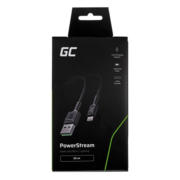 Green Cell KABGC24 cavo lightning 0.3 m nero