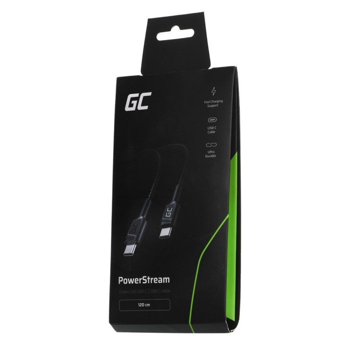 Green Cell KABGC30 USB cavo USB 2.0 1.2 m USB C nero