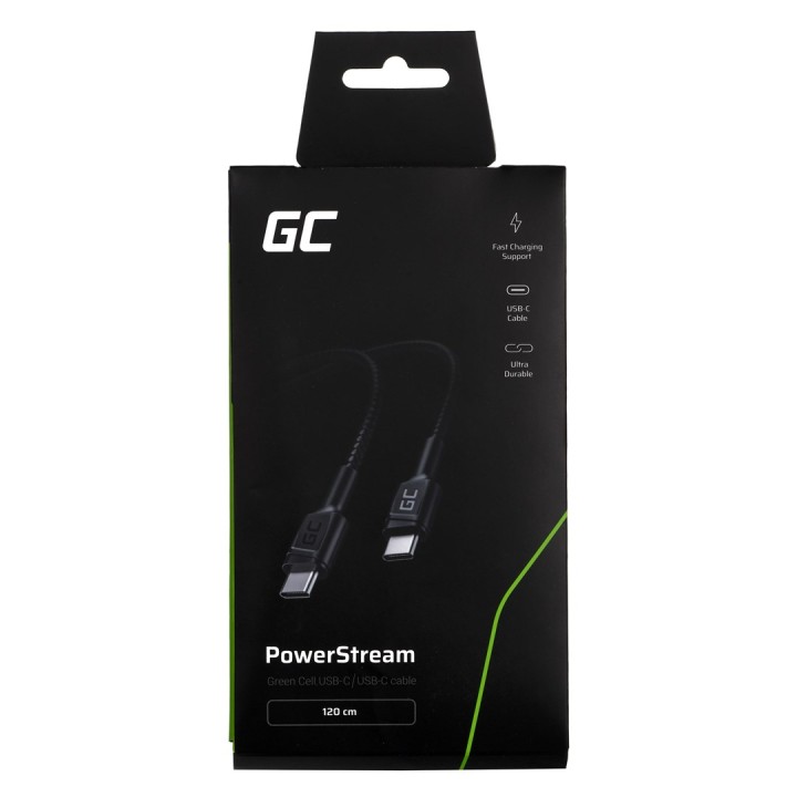 Green Cell KABGC30 USB cavo USB 2.0 1.2 m USB C nero