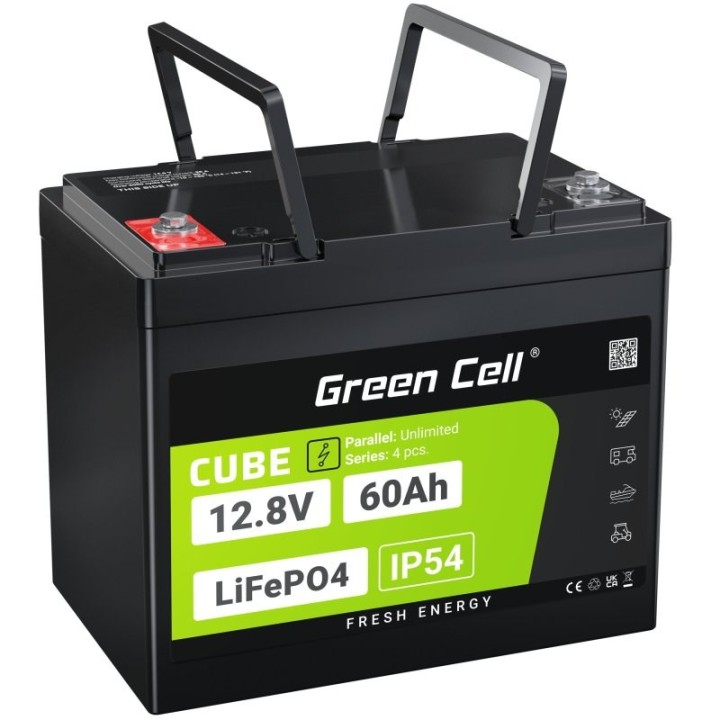 Batteria UPS Green Cell LFPGC12V60AH litio ferro fosfato Phosphate (LiFePO4) 12.8 V 60 Ah