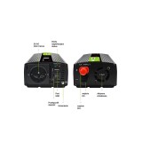 Green Cell PowerInverter LCD 12V 500W/10000W inverter per auto con display - onda sinusoidale pura