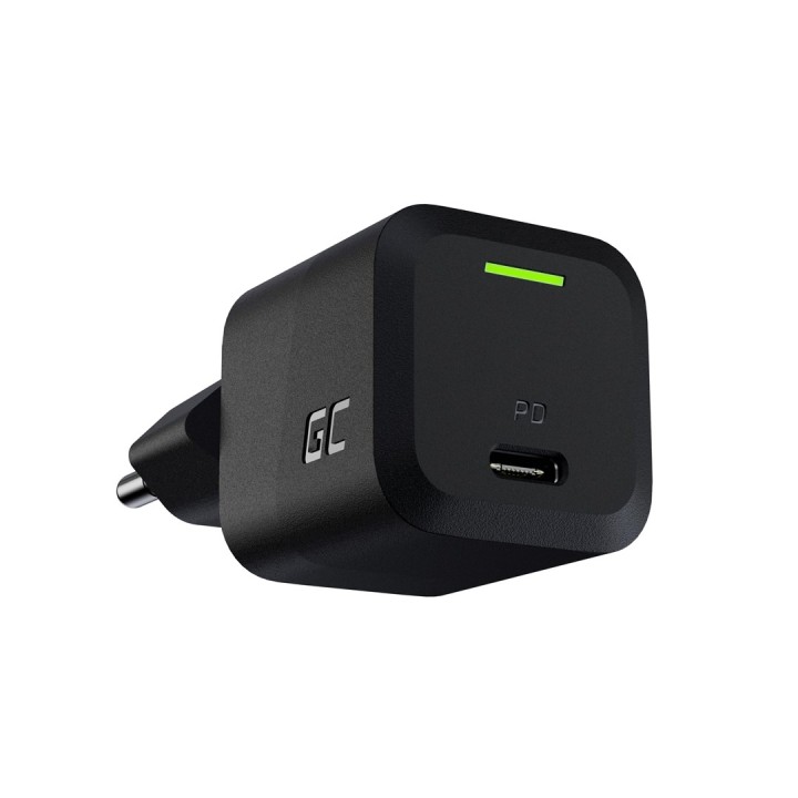 Caricabatteria USB Green Cell PowerGaN 33 W PD 3.0 QC 3.0 1x USB-C nero