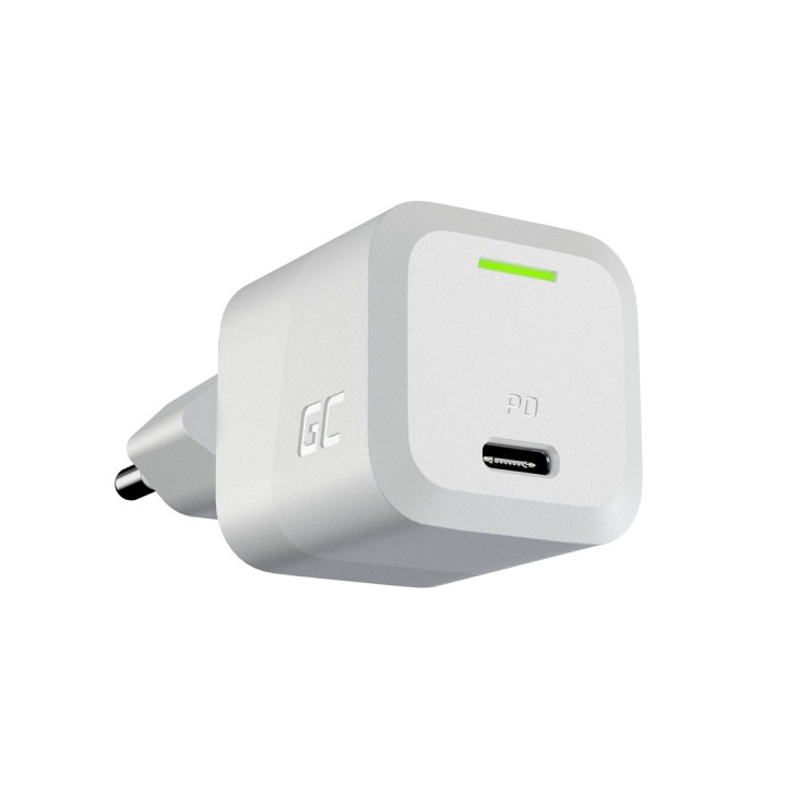 Caricabatteria USB Green Cell PowerGaN 33 W PD 3.0 QC 3.0 1x USB-C bianco