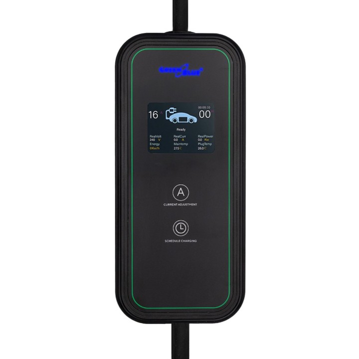 GreenBlue EV/PHEV Caricabatterie portatile cavo Type 2 lunghezza 6.8 m IP65 11 kW 220–380 V AC 50/60 Hz 16 A trifase GB1100