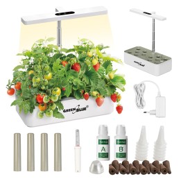 GreenBlue Sistema intelligente di coltivazione per piante d'interno SMART vaso 4L capacità per 12 piante spettro completo LEDs G