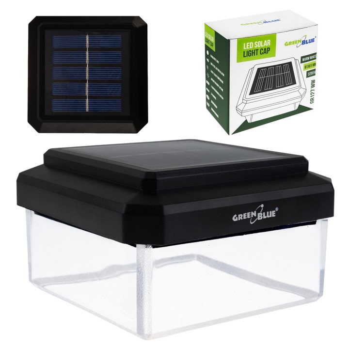 GreenBlue Solar LED Luce da giardino 100x100mm forma a busta Canopy 3200K GB128 WW