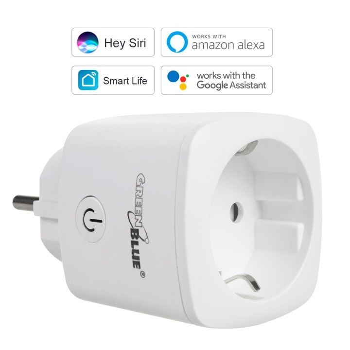 GreenBlue WiFi presa controllata da remoto Android/iOS/Alexa/Google Home consumo energetico timer energetico massimo 3680W tipo 