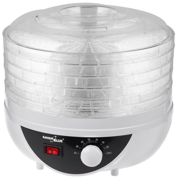 GreenBlue essiccatore per funghi verdure e frutta 250W molto silenzioso 5 griglie GB195