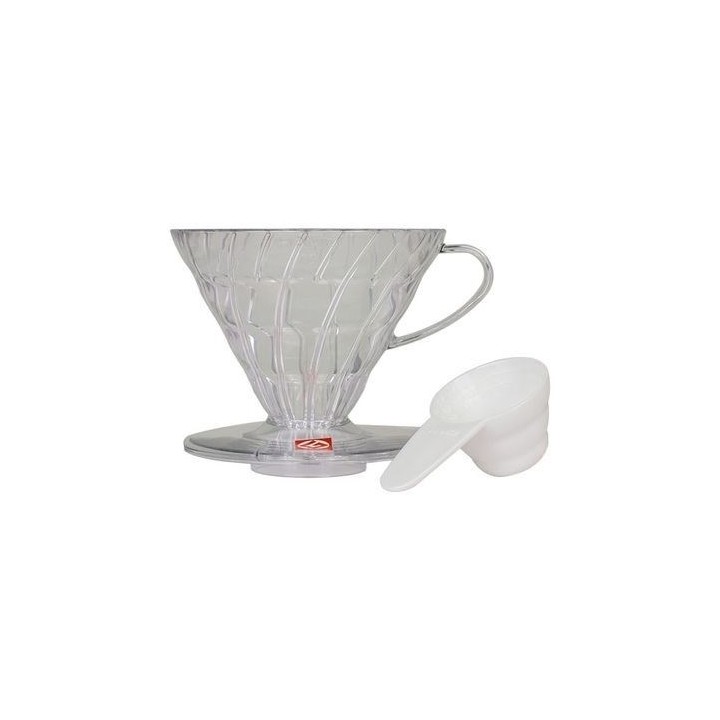HARIO V60-02 Gocciolatoio plastica trasparente