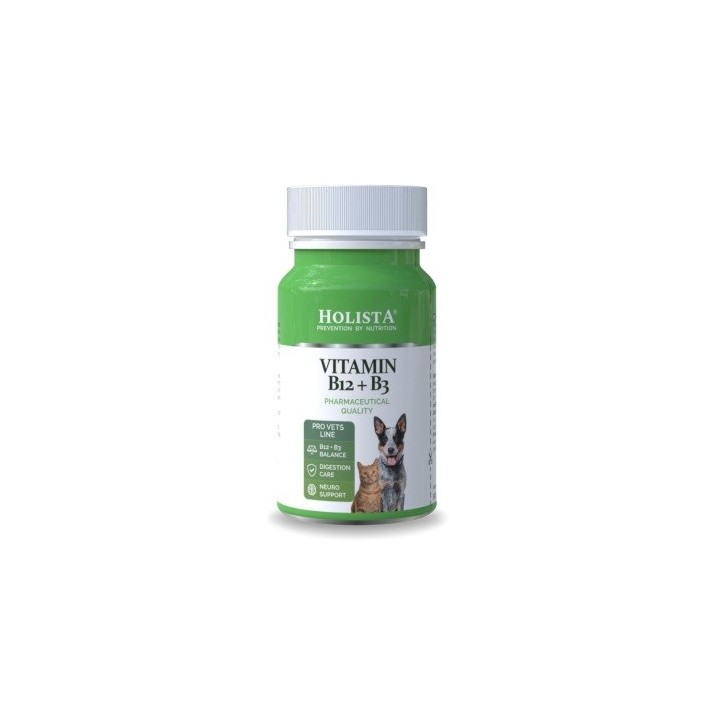 HOLISTA Vitamina B12 + B3 - integratori per cani e gatti - 90 compresse