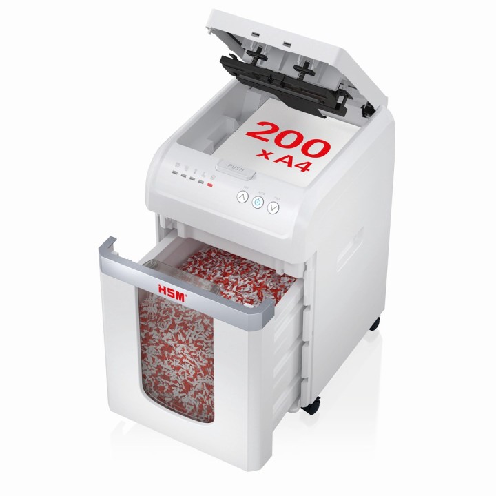 HSM Autofeed X200 distruggidocumenti con alimentatore automatico 30 L P4 4 x 12 mm