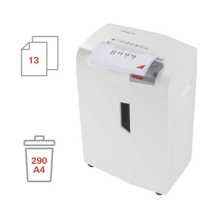 HSM distruggidocumenti shredstar X13 4 x 37 mm + meccanismo separato CD-cutting