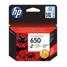 HP 650 Originale ciano magenta giallo 1 pz