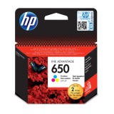 HP 650 Originale ciano magenta giallo 1 pz