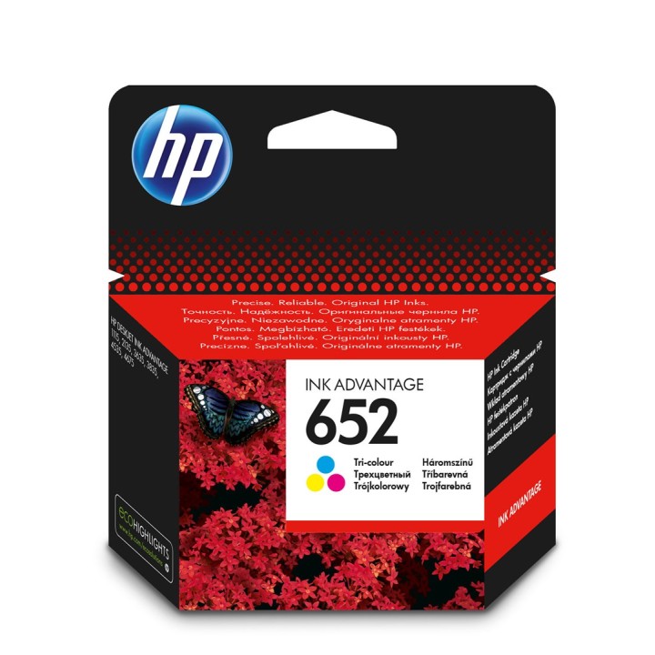 HP 652 Original Magenta Ciano Giallo