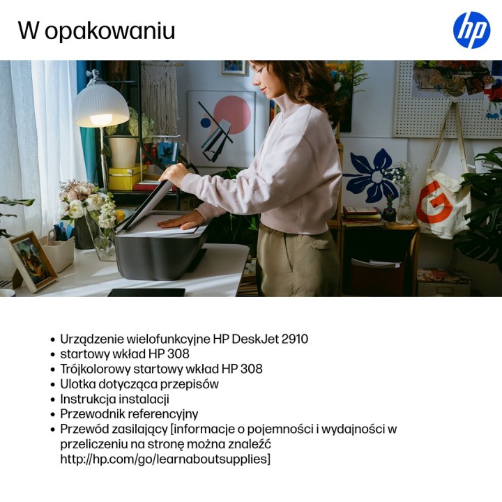 HP DeskJet 2910 Stampante multifunzione a colori wireless con Instant Ink