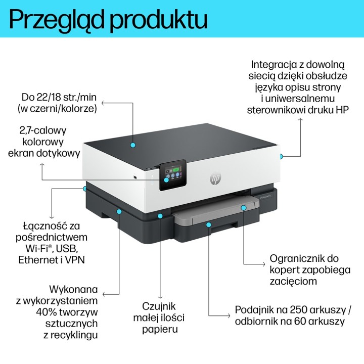 HP OfficeJet Pro 9110b Stampante wireless a colori stampa fronte-retro