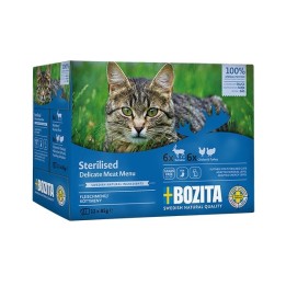 BOZITA Scatola Sterilizzato Menu carne delicata - cibo umido per gatti - 12x85g