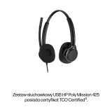 HP Poly Mission 425 Cuffia stereo con filo USB classica