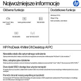 HP ProDesk 4 G1i AI PC Intel Core Ultra 5 225T 16 GB DDR5-SDRAM 512 GB SSD Windows 11 Pro Mini PC Nero