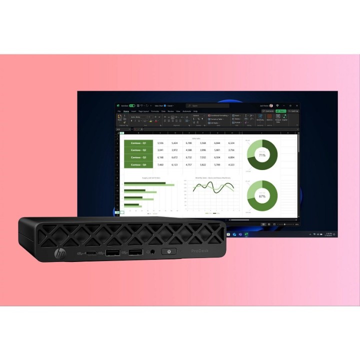 HP ProDesk 4 G1i AI PC Intel Core Ultra 5 225T 16 GB DDR5-SDRAM 512 GB SSD Windows 11 Pro Mini PC Nero