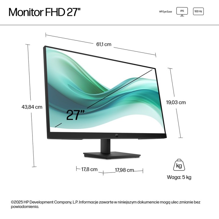 HP Monitor Series 3 Pro 27 pollici FHD - 327pf