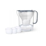 BRITA Brocca filtrante Style ESSENTIAL XL (blu scuro) + 3 x MX filtri Pro Pure Performance