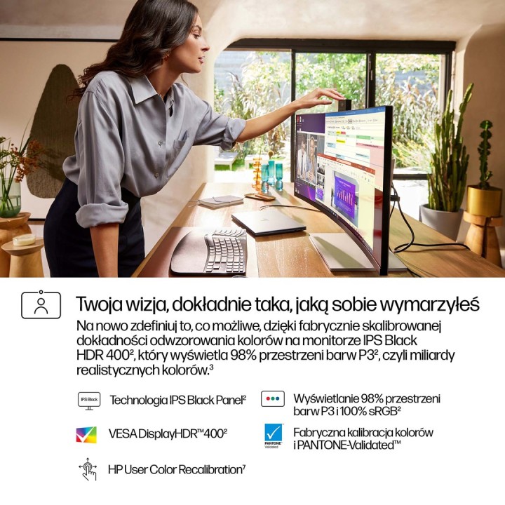 HP Series 7 Pro 34 pollici WQHD Monitor per conferenze - 734pm