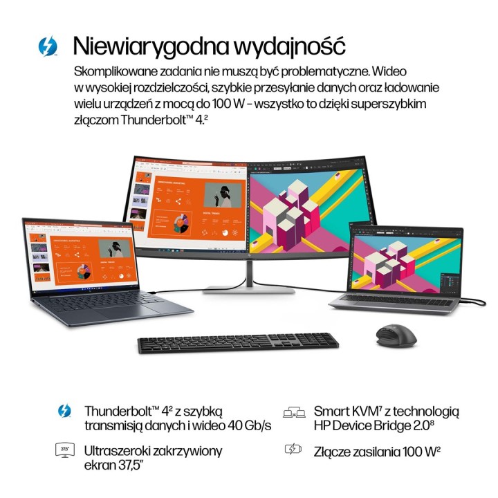 HP Series 7 Pro 37.5 pollici WQHD+ Thunderbolt 4 Monitor - 738pu