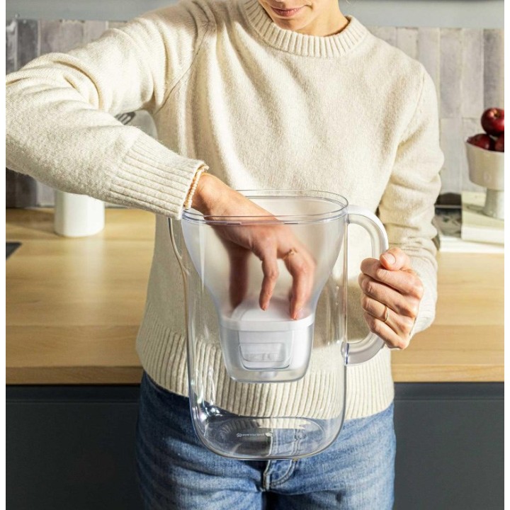 BRITA Brocca filtrante Style ESSENTIAL XL (blu scuro) + 3 x MX filtri Pro Pure Performance