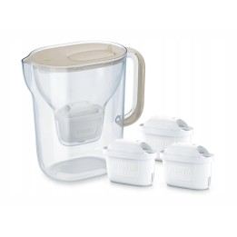 BRITA Brocca filtrante Style ESSENTIAL XL sabbia + 3 x MX filtro Pro Pure Performance