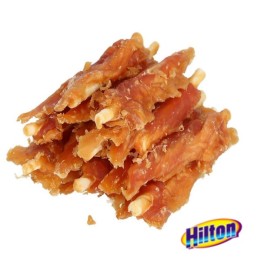 HILTON Bastoncini pelle di bufalo bianca ripieno di pollo - Bocconcini per cani - 500 g