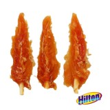 HILTON Bastoncini pelle di bufalo bianca ripieno di pollo - Bocconcini per cani - 500 g