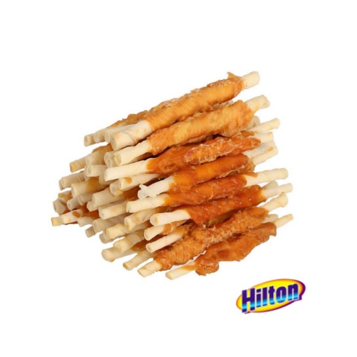 HILTON Bastoncini pelle di bufalo bianca con pollo - Bocconcini per cani - 500 g