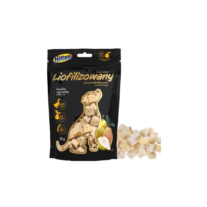 HILTON Snack liofilizzato con anatra e pera - snack per cani - 50g