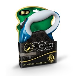 HILTON Smart dog L (30kg) - guinzaglio retrattile - blu navy-grigio - 5 m