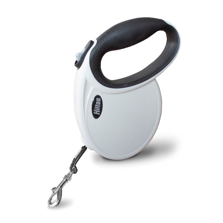 HILTON Smart dog M (20kg) - guinzaglio retrattile - bianco-nero - 4 m