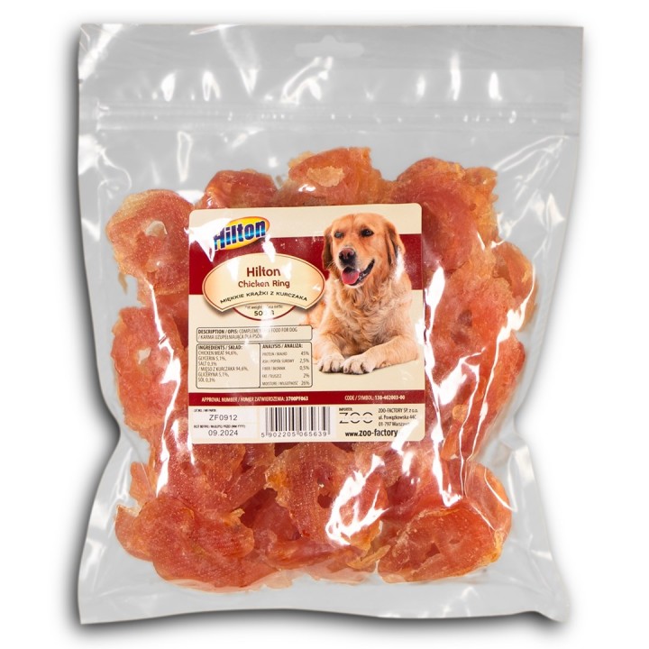 HILTON Anello di pollo morbido - Bocconcini per cani - 500 g