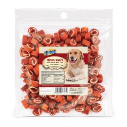 HILTON Involtini Sushi Anatra con Pesce - snack per cani - 500 g