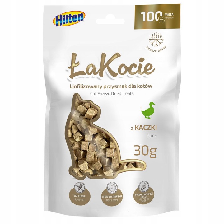 HILTON ŁaKocie Freeze Anatra essiccata - snack per gatti - 30g
