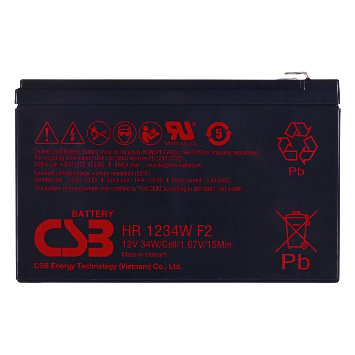 Batteria HR1234WF2 CSB 9Ah 12V