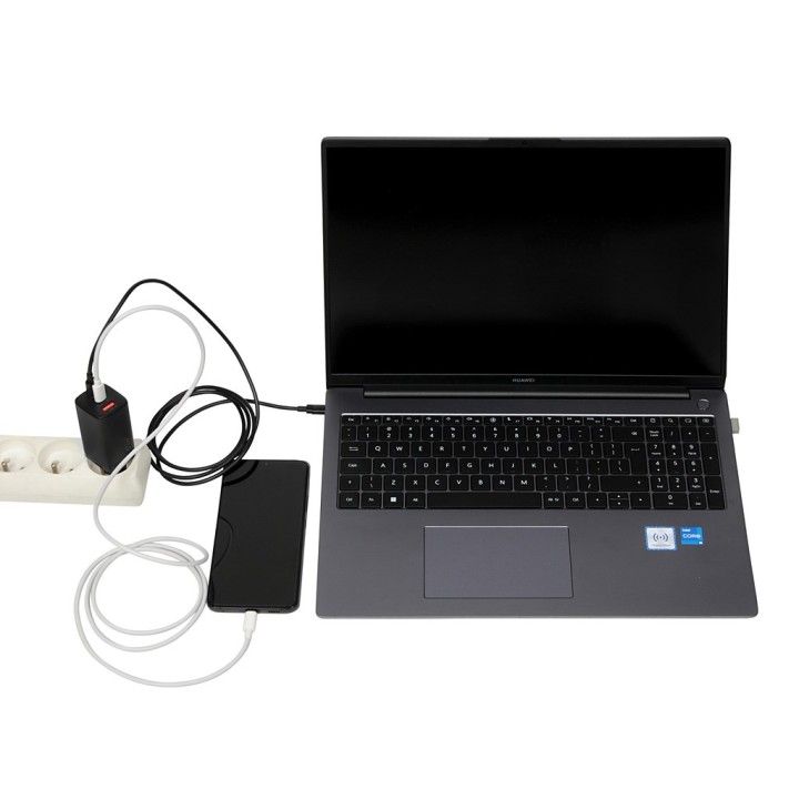 iBOX C-65 Caricabatterie universale nero GaN 65W