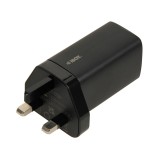 iBOX C-65 caricabatterie universale nero GaN 65W spina UK